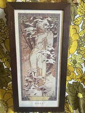 Framed alphonse mucha for sale  HALIFAX