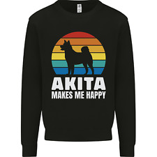 Moletom masculino Akita Makes Me Happy Funny Dog Inu comprar usado  Enviando para Brazil