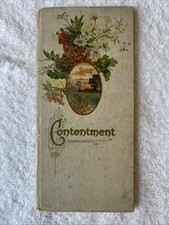 Antique Poem Book Contentment Best Wishes Series Hayes Lithographic  comprar usado  Enviando para Brazil