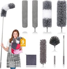 Usado, Espanador de microfibra para ventilador de limpeza, teto alto, persianas, cinza, prata  comprar usado  Enviando para Brazil