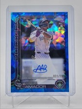 ADAEL AMADOR 2025 TOPPS CROMO SAFIRA NOVATO AUTÓGRAFO F RC AUTOMÁTICO /199 Q4115 comprar usado  Enviando para Brazil