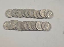 Lote de 20 moedas de 25 centavos de prata Washington US$ 5 valor nominal 90% prata. NÃO APENAS 1964's, usado comprar usado Lote de 20 moedas de 25 centavos de prata Washington US$ 5 valor nominal 90% prata. NÃO APENAS 1964's, usado comprar usado  Enviando para Brazil