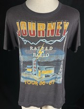 Camiseta vintage anos 80 Journey Raised On Radio Thunder 86-87 Tour, usado comprar usado  Enviando para Brazil