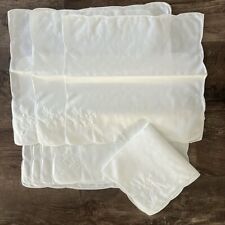 Guardanapos bordados de pano branco algodão novo sem etiquetas, mesa de jantar, conjunto com 8 comprar usado  Enviando para Brazil