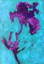 Quadro floreale espressivo usato  Spedire a Italy