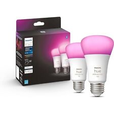 (2 - PACOTE) Philips Hue cor branca 75W 1100 lúmens sem caixa 9290024687 última geração comprar usado  Enviando para Brazil