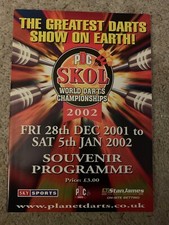 2002 Skol PDC World Darts Championships Programa: PDC Dardos: Assinado comprar usado  Enviando para Brazil