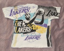 Camisa vintage Los Angeles Lakers Magic Johnson AOP estampa NBA tamanho XL comprar usado  Enviando para Brazil