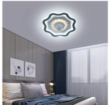 19 pol. Ventilador de teto moderno integrado LED interno em forma de flor com luz, usado comprar usado  Enviando para Brazil