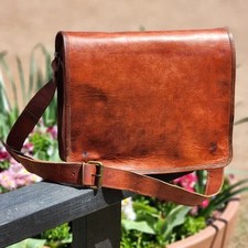 Bolsa de ombro satchel couro marrom feminina tiracolo carteiro comprar usado  Enviando para Brazil