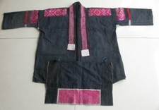 Conjunto de Avental Jaqueta Bordada à Mão Antiga Chinesa Miao People's Jianhe, usado comprar usado  Enviando para Brazil
