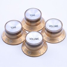 Top Hat Botão Refletor Sino Volume Tom para Gibson Epiphone LP SG-Ouro Prata, usado comprar usado  Enviando para Brazil