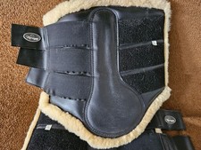 Fellgamaschen leder schwarz gebraucht kaufen  Wegberg