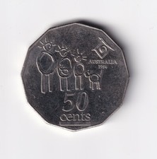 AUSTRALIANO: 1994 50 CENTAVOS ANO DA FAMÍLIA MOEDA CIRCULADA MUITO FINA  comprar usado  Enviando para Brazil