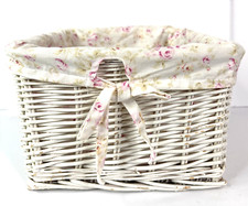 Lote 2 cestas de armazenamento de vime vintage Simply Shabby Chic Rachel Ashwell 6x6", usado comprar usado  Enviando para Brazil