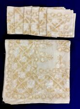 Ivory cotton tablecloth for sale  TORQUAY