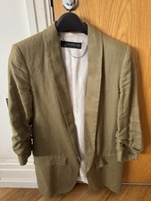 Zara khaki linen for sale  KINGSTON UPON THAMES
