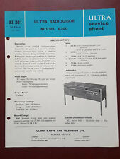 Ultra radiogram model for sale  SLEAFORD