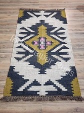 Tapete indiano navajo feito à mão lã juta tapete marroquino vintage tapete asteca comprar usado  Enviando para Brazil