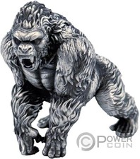 Statua argento gorilla usato  Ciampino