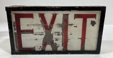 Placa de saída antiga de vidro pintada ao contrário com lata de metal, usado comprar usado  Enviando para Brazil