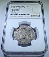 Moeda NGC AU 1500's Charles & Joanna México 4 reais colonial meio dólar cob 4R comprar usado Moeda NGC AU 1500's Charles & Joanna México 4 reais colonial meio dólar cob 4R comprar usado  Enviando para Brazil