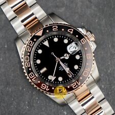 Relógio mod feito sob medida 40 mm ouro rosa mergulhador estilo GMT com movimento NH34 comprar usado  Enviando para Brazil
