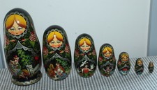 Lote de 7 BONECAS DE ANINHAMENTO RUSSAS MATRIOSKA vintage contos de fadas sortidos SN comprar usado  Enviando para Brazil