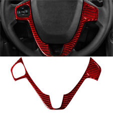 Usado, 2 peças para Ford Fiesta 2011-15 acabamento interno de fibra de carbono vermelho tampa de volante comprar usado  Enviando para Brazil