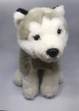 FAQ Husky Siberiano Cinza Preto Brinquedo de Pelúcia Animal Cachorro Filhote de Cachorro 12” Olho Azul comprar usado  Enviando para Brazil