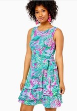 Vestido Lilly Pulitzer Ashbourne tamanho grande novo sem etiquetas estampa Multi Banana Split, usado comprar usado  Enviando para Brazil