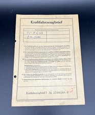 Alter kfz brief gebraucht kaufen  Fehmarn