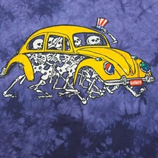 Camiseta azul líquido Grateful Dead Tie Dye XL Dead Xing Skeleton VW Bug, usado comprar usado Camiseta azul líquido Grateful Dead Tie Dye XL Dead Xing Skeleton VW Bug, usado comprar usado  Enviando para Brazil