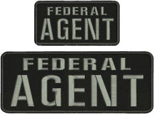 REMENDO BORDADO AGENTE FEDERAL 4X10 E 2X5 GANCHO NAS COSTAS PRETO/CINZA comprar usado  Enviando para Brazil