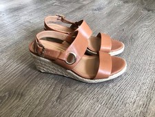 Sandálias anabela feminina Vionic Vero 6.5 couro costeiro boho silencioso luxo sandália, usado comprar usado  Enviando para Brazil