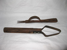 HERRAMIENTAS MANUALES DE JARDÍN 2 EXTRACTORES DE MALEZAS RAROS DE COLECCIÓN, HERRAMIENTAS DE DESMALEZADO DE METAL Y MADERA 10-12" segunda mano  Embacar hacia Mexico