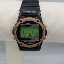 Vintage Timex Atlantis Indiglo Relógio Digital Preto Nova Bateria Funciona comprar usado  Enviando para Brazil