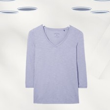 Blusa feminina Ex Fat Face manga 3/4 Keme algodão orgânico lilás (defeito), usado comprar usado  Enviando para Brazil