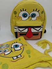 Usado, Lote novo com etiquetas Bob Esponja Calça Quadrada Mini Mochila e Chapéu Nickelodeon Light Wear comprar usado  Enviando para Brazil