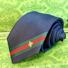 Gravata Gucci seda jacquard abelha azul 3” mais larga comprar usado  Enviando para Brazil