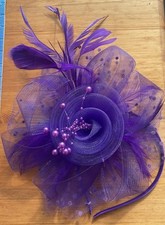 Ladies headdress purple for sale  FERNDOWN