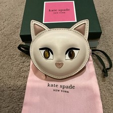 Estojo de moedas Kate Spade branco CATS colaboração motivo gato bolsa de moedas, usado comprar usado  Enviando para Brazil