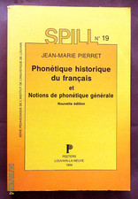 Phonétique historique frança d'occasion  Pessac
