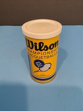 Usado, Bolas de raquete vintage Wilson Championship em lata de metal bola azul fabricadas nos EUA comprar usado  Enviando para Brazil