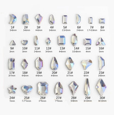 100 peças nail art de cristal formato pequeno cor luar strass tcheco encosto plano comprar usado  Enviando para Brazil