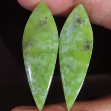 Cabochão par opala verde 100% natural 39,45 CT 13x41x4 mm pedras preciosas GT210 comprar usado  Enviando para Brazil