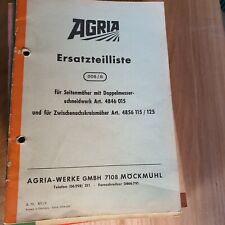 Riginal ersatzteilliste agria gebraucht kaufen  Eimeldingen