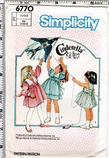 "Vestido Infantil" ©1984 Padrão de Costura Simplicity Cinderella # 6770 Tamanho 3-4-5 comprar usado  Enviando para Brazil