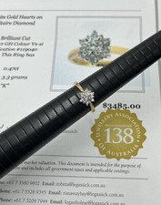 Anel de diamante genuíno 0,47 ct ouro amarelo e branco 18 quilates - Avaliação $3485 comprar usado  Enviando para Brazil