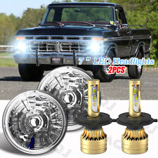 Par de faróis de LED 7 polegadas halo branco para 1953-1977 Ford F100 F250 F350 Pickup, usado comprar usado  Enviando para Brazil